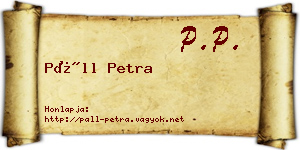 Páll Petra névjegykártya